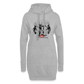 LGBT 61 - Sweat-shirt à capuche long Femme - gris chiné - Devant