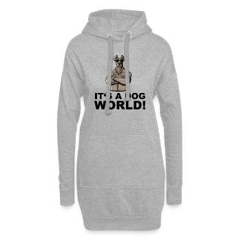 dog comic - Hoodie-Kleid - Grau meliert - Vorne
