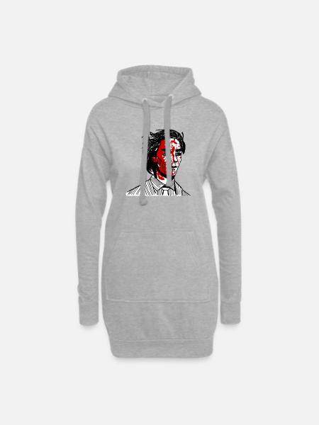 simply not there - Hoodie Dress - heather grey