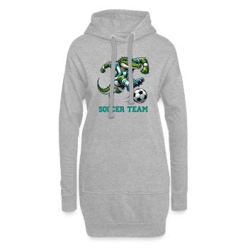 Crocodile Football Football - Sweat-shirt à capuche long Femme - gris chiné - Devant