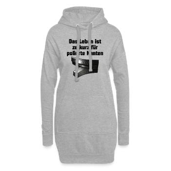 Uhren Sammler mögen klare scharfe Kanten - Hoodie-Kleid - Grau meliert - Vorne
