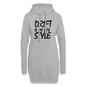 Drift is my life style - Sweat-shirt à capuche long Femme - gris chiné - Devant