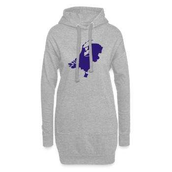 Pays-Bas - Sweat-shirt à capuche long Femme - gris chiné - Devant