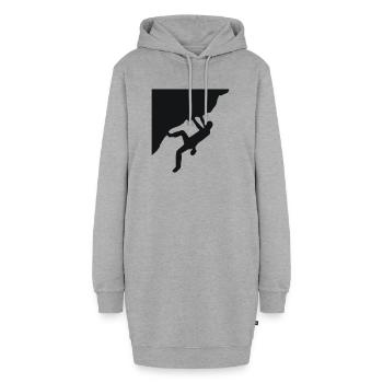 Klettern - Hoodie-Kleid - Grau meliert - Vorne