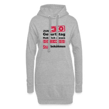 geburtstag 30 - Hoodie-Kleid - Grau meliert - Vorne