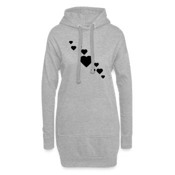 herzen - Hoodie-Kleid - Grau meliert - Vorne