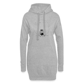 Nerd - Hoodie-Kleid - Grau meliert - Vorne