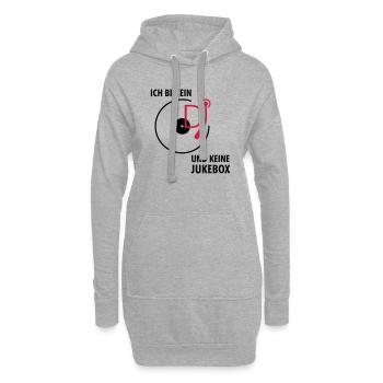 ich bin ein DJ und keine jukebox - Hoodie-Kleid - Grau meliert - Vorne