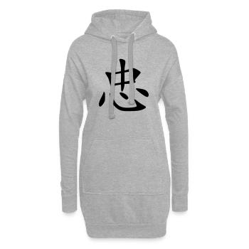 treue - Hoodie-Kleid - Grau meliert - Vorne