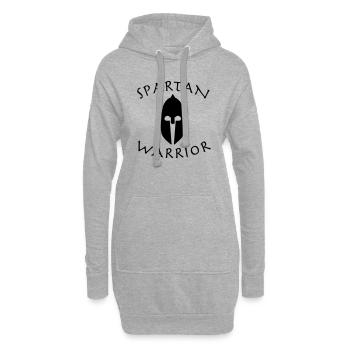 spartan warrior - Sweat-shirt à capuche long Femme - gris chiné - Devant