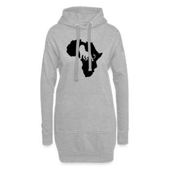 faune Lion Wildlife Safari Savannah de l'Afrique - Sweat-shirt à capuche long Femme - gris chiné - Devant