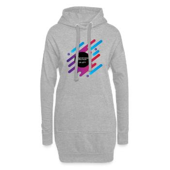 Quand rien ne va aller à droite à gauche - Sweat-shirt à capuche long Femme - gris chiné - Devant