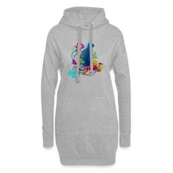 LOVE CATS - Hoodie-Kleid - Grau meliert - Vorne