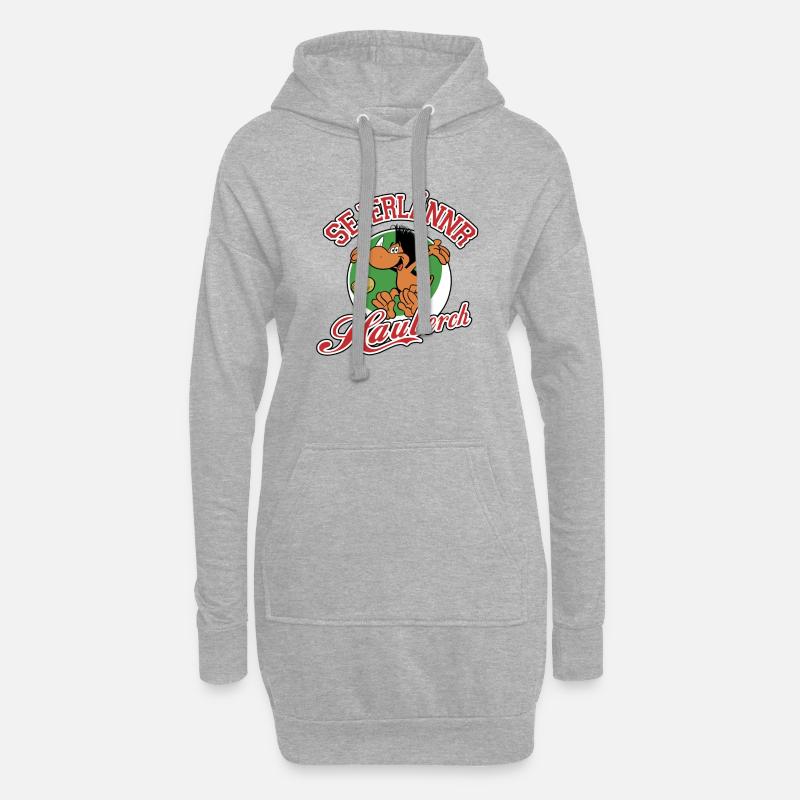 Hauberchshemd - Hoodie-Kleid - Grau meliert