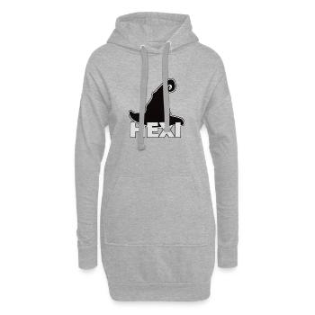 Hexi Hexe Hexenhut / witchcraft Zicke Zauber Hut - Hoodie-Kleid - Grau meliert - Vorne