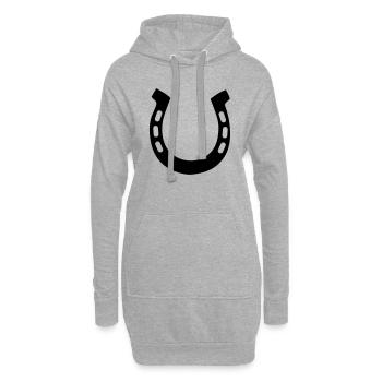 Fers à cheval - Sweat-shirt à capuche long Femme - gris chiné - Devant