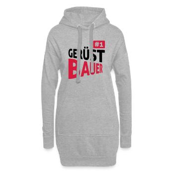 Scaffolders - Sweat-shirt à capuche long Femme - gris chiné - Devant