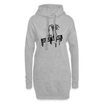 just_surf_baby_graffiti - Sweat-shirt à capuche long Femme - gris chiné - Devant