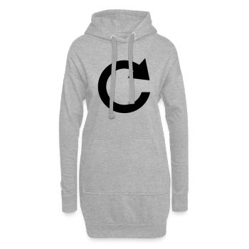 pfel_drehen___f1 - Hoodie-Kleid - Grau meliert - Vorne