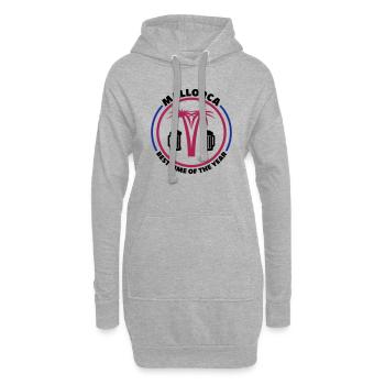 Mallorca Bierkrug Palme Feiern Party Geschenk - Hoodie-Kleid - Grau meliert - Vorne