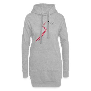 ski alpin - Sweat-shirt à capuche long Femme - gris chiné - Devant