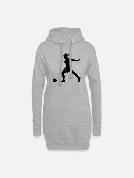 Women's football - Hoodie Dress - heather grey