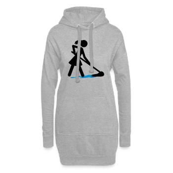 Charwoman - Hoodie-Kleid - Grau meliert - Vorne