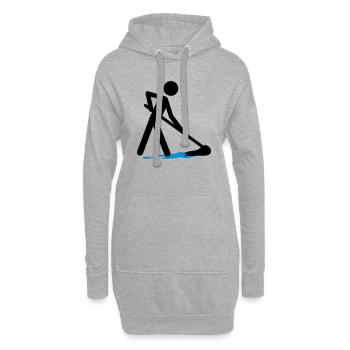 Cleaning The Floor - Hoodie-Kleid - Grau meliert - Vorne