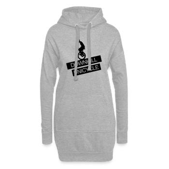 Monocycle, Downhill, A, roue,cavalier de monocycle - Sweat-shirt à capuche long Femme - gris chiné - Devant