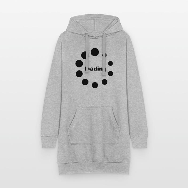 loading waiting thinking Beladung Preloader Tee Sweat-shirt à capuche long Femme