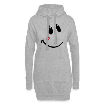 smiley kiss - Hoodie-Kleid - Grau meliert - Vorne