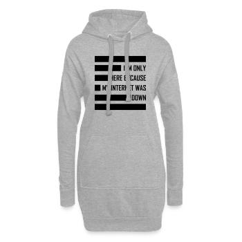 i´m only here because my internet was down - Hoodie Dress - heather grey - Front