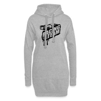Racing Team Graffiti timbre Design - Sweat-shirt à capuche long Femme - gris chiné - Devant