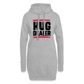 Hug Dealer - Hoodie-Kleid - Grau meliert - Vorne