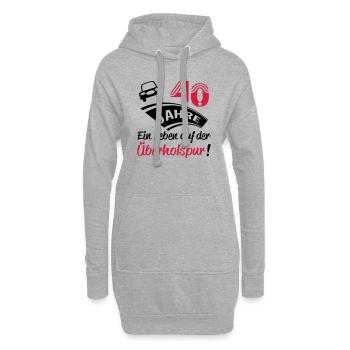 spur_40 - Hoodie-Kleid - Grau meliert - Vorne