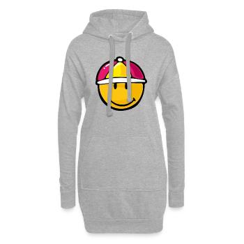 Smiley Jockey - Sweat-shirt à capuche long Femme - gris chiné - Devant
