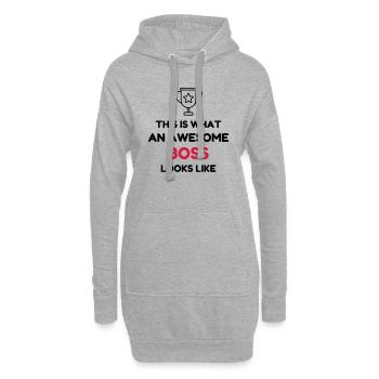 Manager / Chef / Arbeit / Job - Hoodie-Kleid - Grau meliert - Vorne