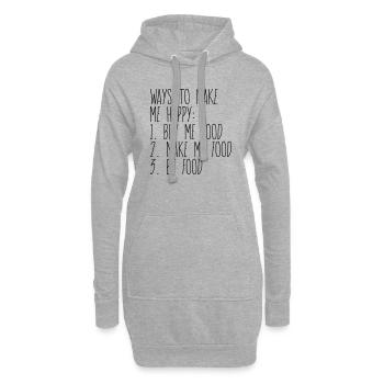 Ways to make me happy - Hoodie Dress - heather grey - Front