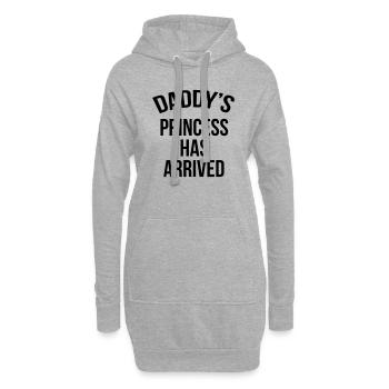 Daddy's princess has arrived - Hoodie Dress - heather grey - Front