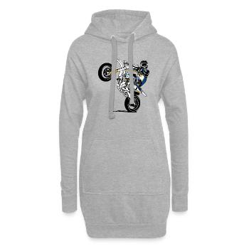 Supermoto - Hoodie-Kleid - Grau meliert - Vorne