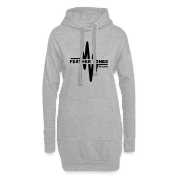 Feather Tones Records - Hoodie-Kleid - Grau meliert - Vorne