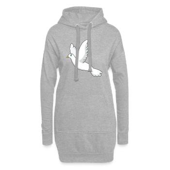 Taube - Hoodie-Kleid - Grau meliert - Vorne