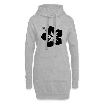 Hibiskus - Hoodie-Kleid - Grau meliert - Vorne