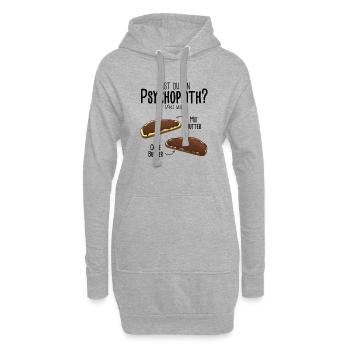 Schokocreme mit Butter oder ohne - Psychotest - Hoodie-Kleid - Grau meliert - Vorne