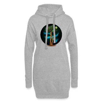 OT Baum in der Aurora Borealis (gOT it!) - Hoodie-Kleid - Grau meliert - Vorne