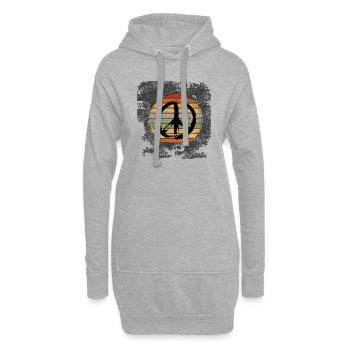 Peace - Hoodie-Kleid - Grau meliert - Vorne