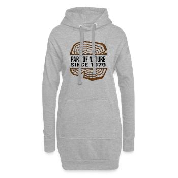 1979 anniversaire 43 ans anniversaire partie de la nature - Sweat-shirt à capuche long Femme - gris chiné - Devant