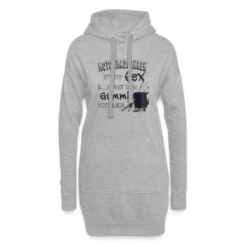 Motorradfahren ist wie Sex - Hoodie-Kleid - Grau meliert - Vorne