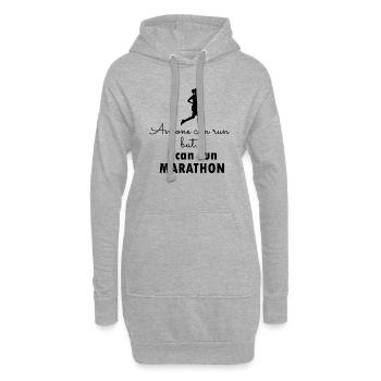 Marathon Running - Hoodie-Kleid - Grau meliert - Vorne