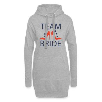 Brautteam. Geschenkidee. Spaß. Heirat. - Hoodie-Kleid - Grau meliert - Vorne